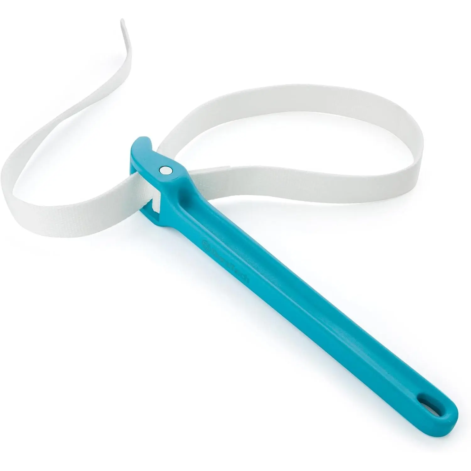 Strap Wrench 12" Handle, Adjustable Nylon Strap Pipe Wrench, Blue | Oil Filter Strap Opener Wrench