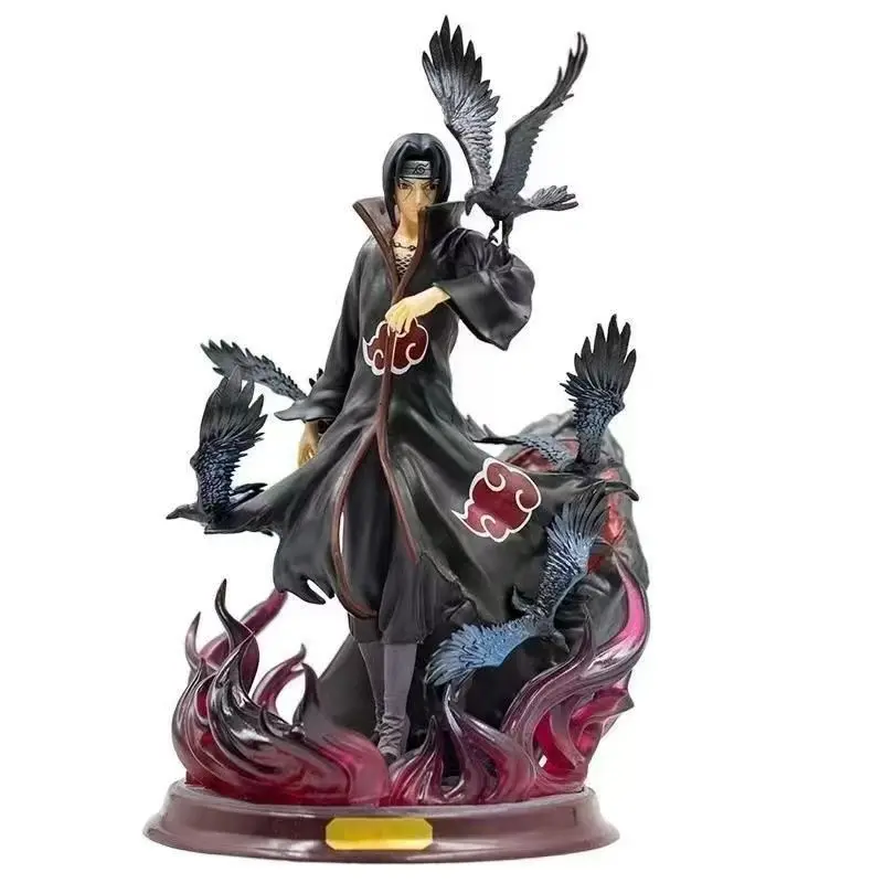 Uchiha Itachi Gk Hall of Fame Version Naruto Figurine Double-Headed Sculpture Anime Collectible with Corvus Crow, High-Quality Uchiha Clan Decor