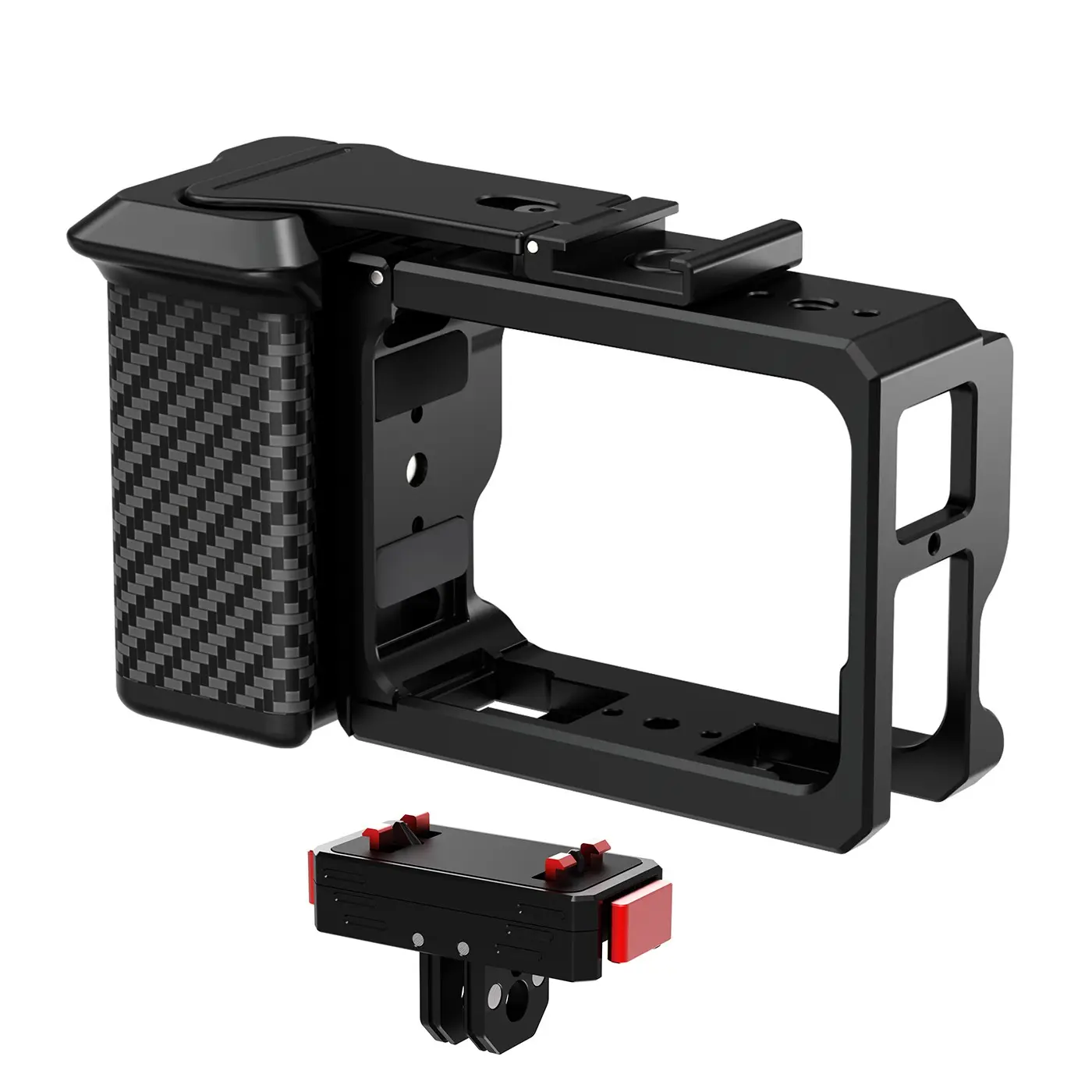 Feichao Aluminum Alloy Camera Cage Mount Hand Grip Kit, Insta360 Ace Pro/pro 2, Magnetic Quick Release, Street Photography Accessory Set
