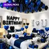 Romantic Birthday Decoration Kit, I Love You & Happy Birthday Foil Balloons, Party Balloons, Balloons with Artificial Rose Petals, Surprise Room Decor for Him, Anniversary, Valentine's Day, Hotel Room #GLOBAL PICKS