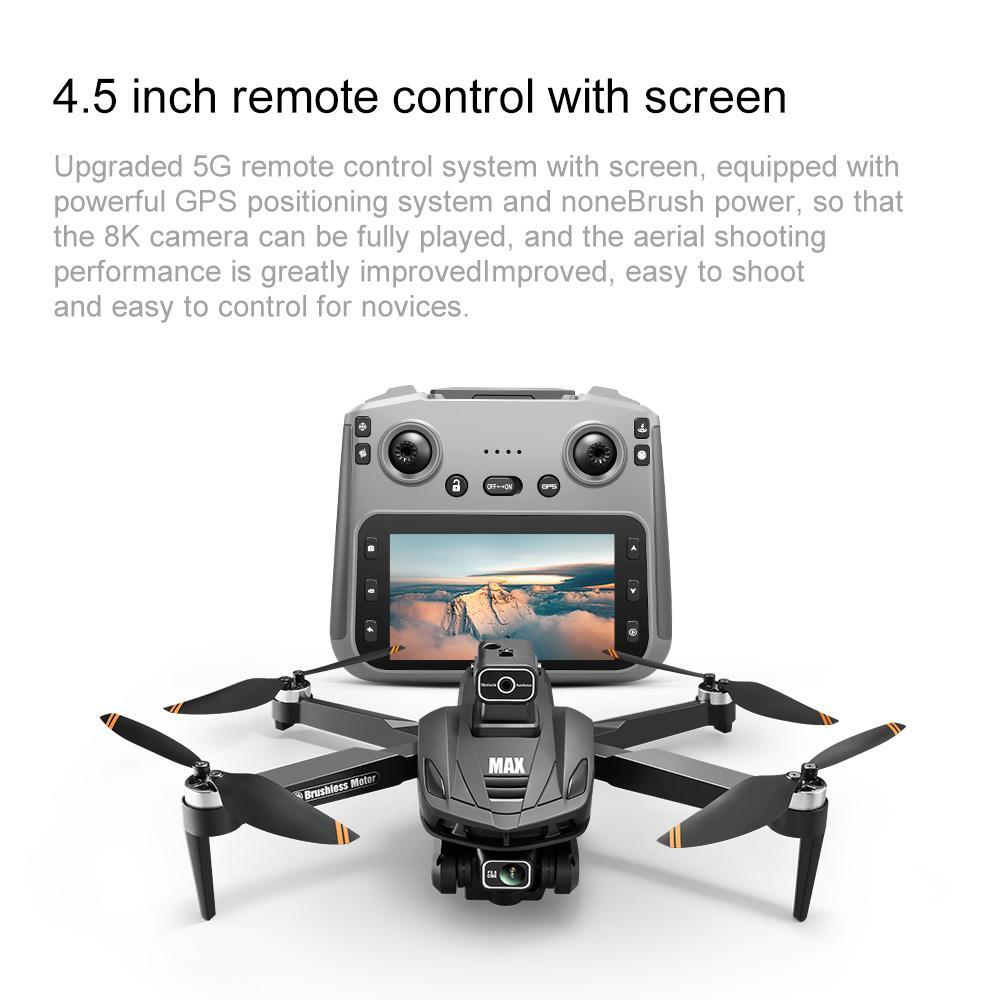 2026 New Year Gift GPS drone 5G drone with 4.5in screen controller optical flow visual hover increased stability and Easy Control