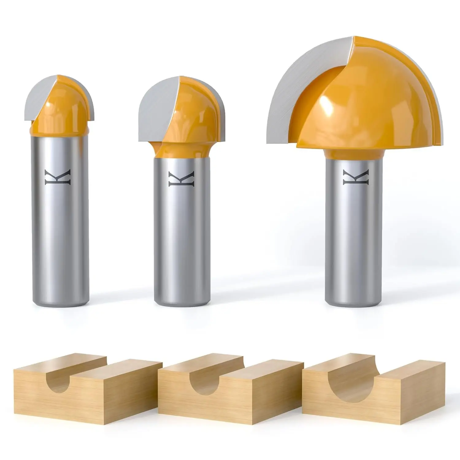 3 count Core Box Router Bit Set - Precision, Durability, and Versatility in  Set, with 1/2 inch Shank 5/8, 3/4, 1-1/2 inch  Diameter