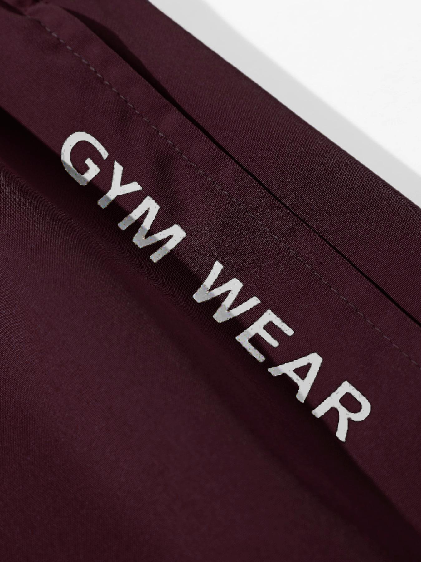 Men's Letter Print Leisure Shorts, Casual Comfy Breathable Athletic Shorts for Summer, Shorts for Men, Men's Bottoms for Daily Wear, Men Shorts, Jogging Shorts, Breathable Fitness Shorts, Summer Sports Shorts