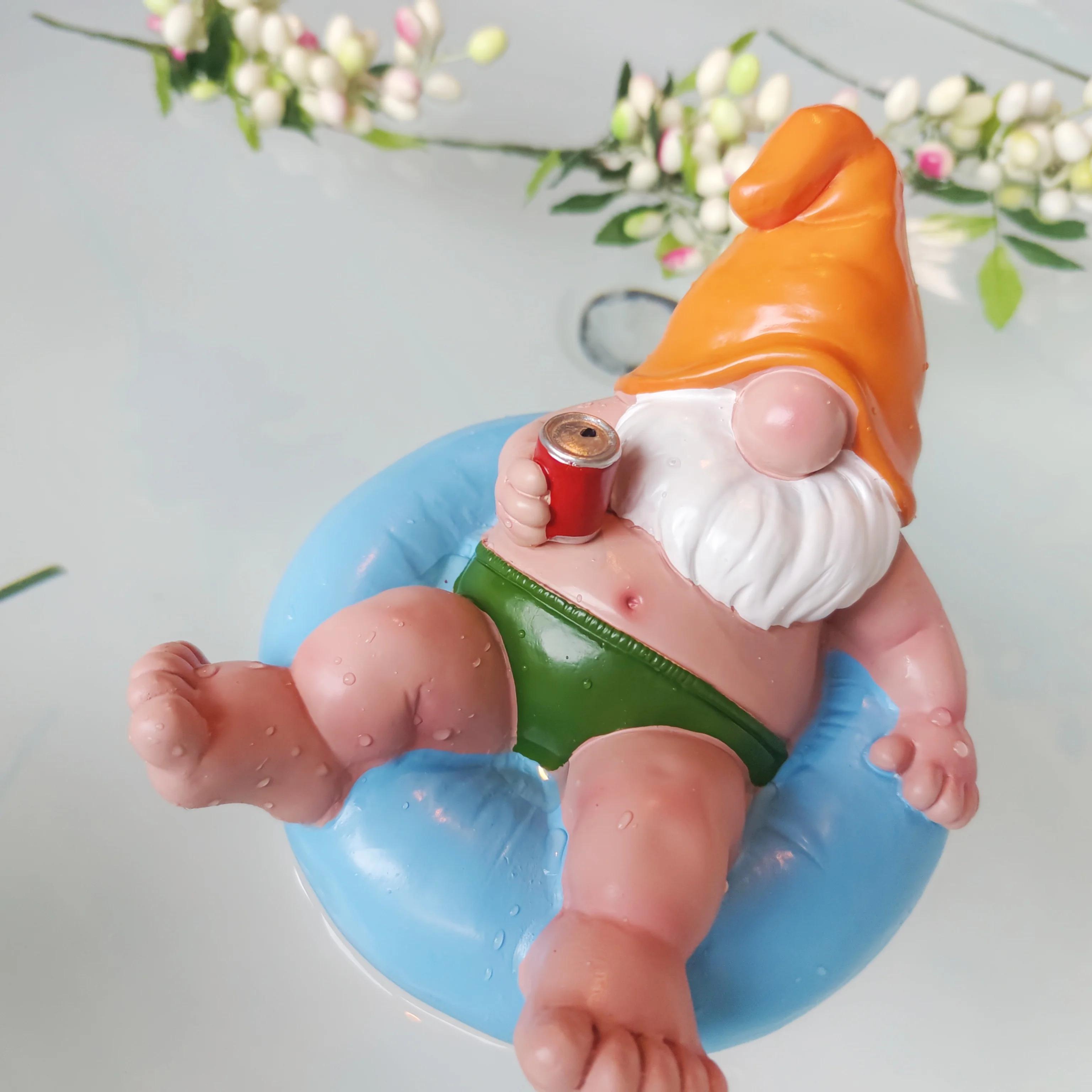 Christmas ornament floating dwarfs decoration garden gnomes swimming pool terrace accessories pond decoration outdoor decoration