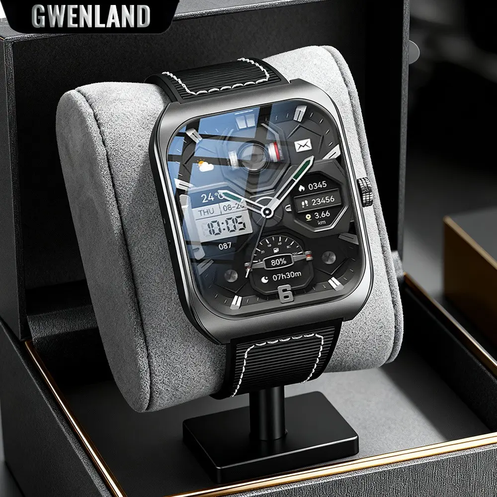 Gwenland Smart Watch with 1.83'' HD Screen, Ai Voice, Wireless Call, 100+ Sports Modes, Activity Monitor, Sporty Design, Durable & Lightweight