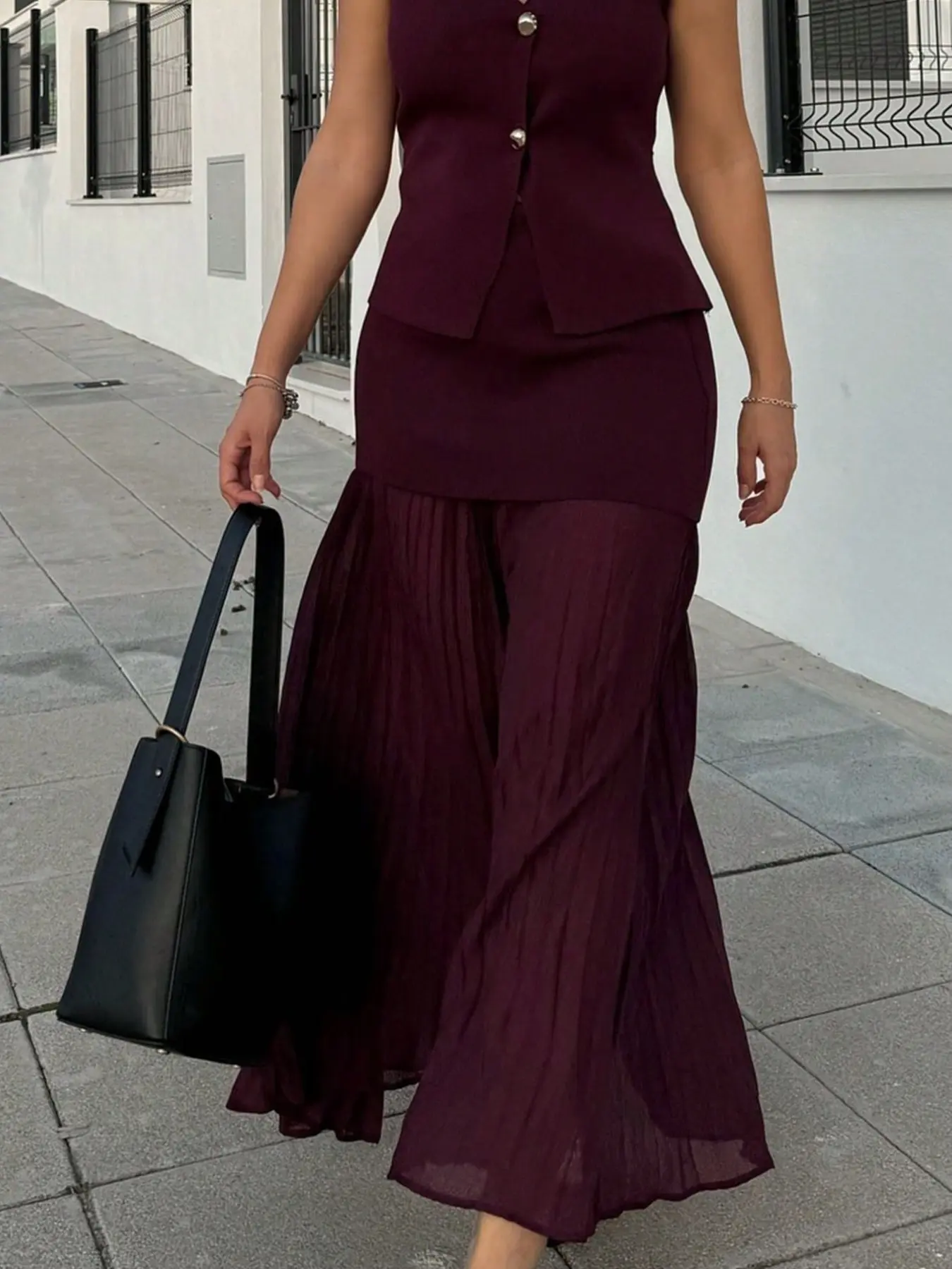 Women's Four-Season Lightweight Solid Color Layered Skirt, High Waist A-Line Midi Dress, Elegant Office Wear, Perfect for All Occasions