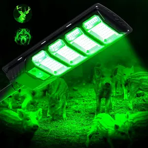 12000LM Green Hog Hunting Light for Night Hunting Solar Powered Waterproof with Remote Control Motion Sensor for Hogs Deer Coyote Varmint