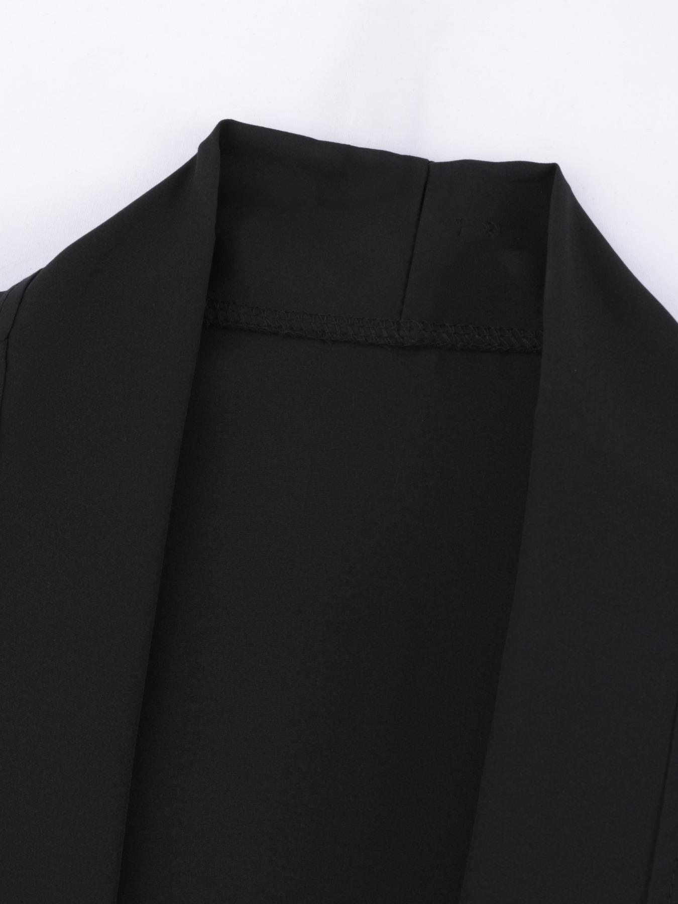 Men's Seven-Quarter Sleeve Japanese Kimono Robe Jacket, Loose Fit Summer Thin Sun Protection Top, Casual Holiday Style