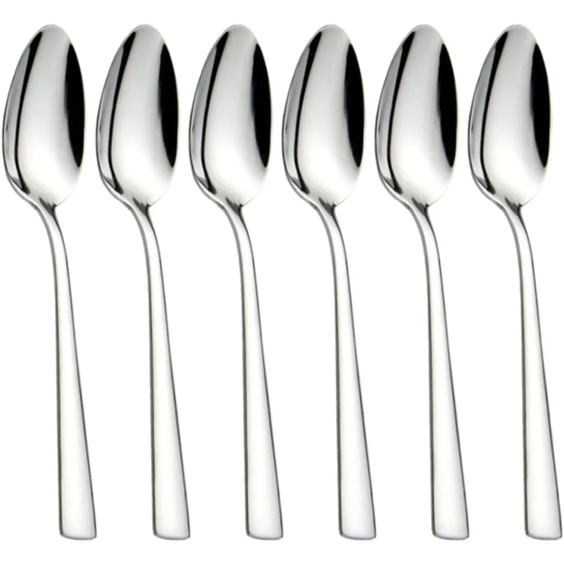 Dinner Spoons 6 count, Stainless Steel Dessert Spoons Table Spoon, 7.08 Inch , Square Handle
