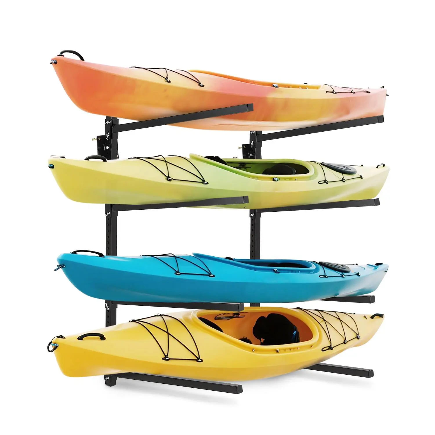 Kayak Storage Rack for Garage Wall Mount, Heavy Duty 400 Lbs Adjustable Kayak Holder for 4 Kayaks, Heavy Duty Adjustable Kayak Rack for Garage, Spacesaver