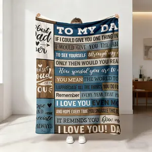 1 piece TO MY DAD. A blessing for my father. This digital-printed flannel blanket is soft, warm, and versatile, suitable for use as a sofa bed cover, an office nap blanket, an outdoor camping blanket, and a gift for all seasons.