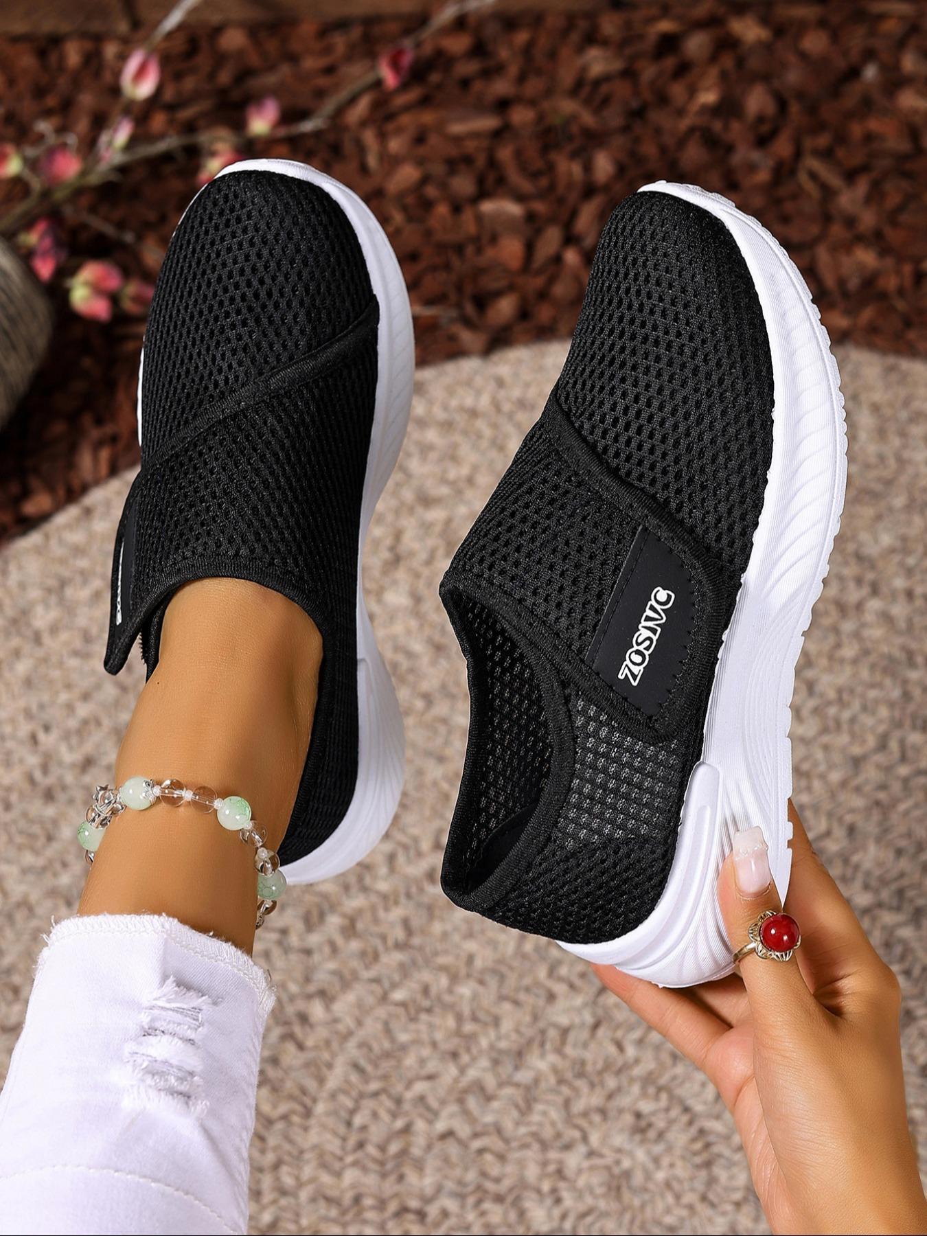 Women's Mesh Breathable Lightweight Sneakers, Casual Comfortable Sports Running Shoes, All-match Basic Shoes for Daily Wear