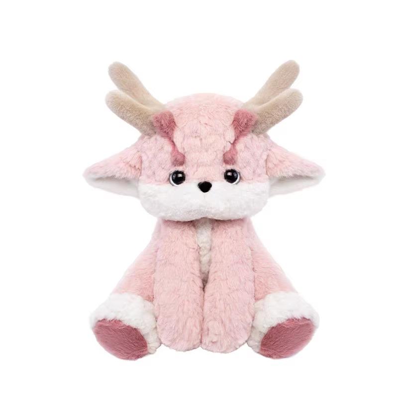 35cm Creative Cartoon Pink Dragon Doll Soft Stuffed Animals Plushie Couple Plush Toy Doll Doll for Girls and Boys Birthday Gifts