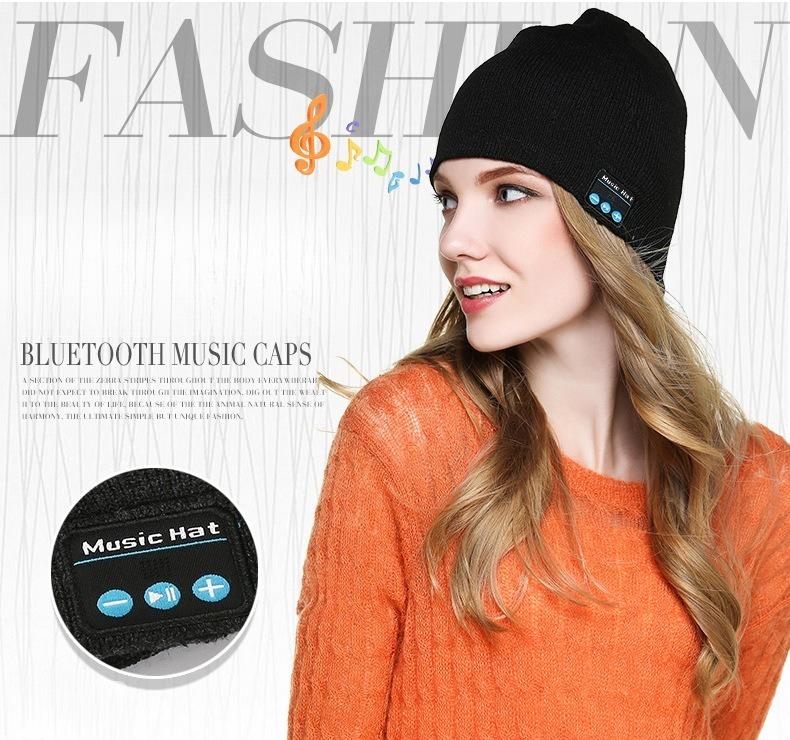 BIGWIG Bluetooth Knit Hat, Wireless Earphone Hat, Music Soft Hat, Built-in Stereo Speaker, Winter Knit Hat, Bluetooth Music Hat, Dual-Ear Stereo, Removable, Washable, Rechargeable, Unisex Gift