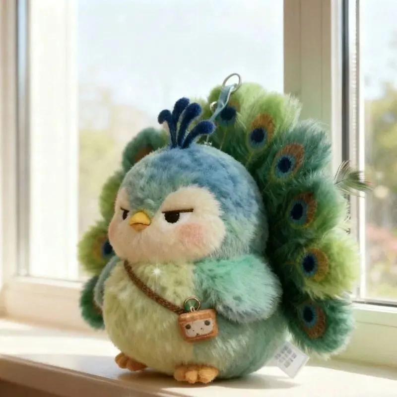 2026 Maillard Green Peacock Plush Doll - Creative Cute Backpack Pendant, Cool Expression, High-Value Hilarious Prank Gift, Plush Gag Toys & Practical Jokes for Novelty Toy Enthusiasts