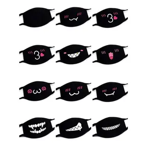 Funny Expression Creative Anime Party Mouth Face Mask For Mouth Black Unisex Kpop Riding Dustproof Breathable Kawaii Cute Mask