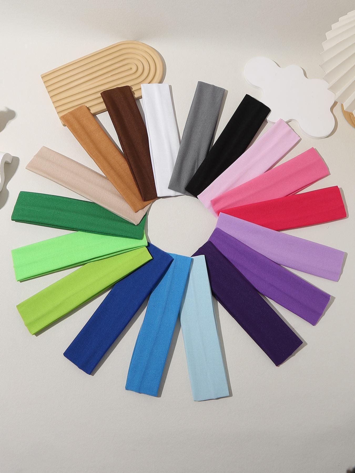 Women's Multi-Color Sports Headbands, Elastic Sweat-Absorbing Hair Bands, Yoga Running Fashion Accessories, Sweat-Wicking Headband for All Seasons