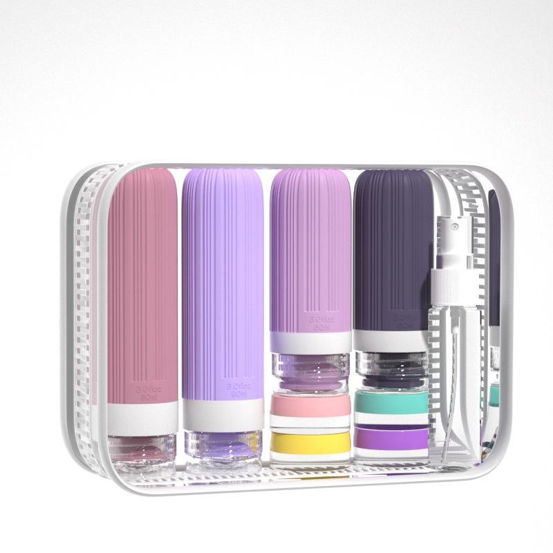 Travel Silicone Shampoo and Shower Gel Bottles Set, Leak-Proof Portable Toiletry Containers, Refillable Travel Bottles for Shampoo, Conditioner, Soap, Camping, Vacation, & Business Trip Essential Travel Silicone Shampoo and Shower Gel Bottles Set, Leak-Proof Portable Toiletry Containers, Refillable Travel Bottles for Shampoo, Conditioner, Soap, Camping, Vacation, & Business Trip Essential