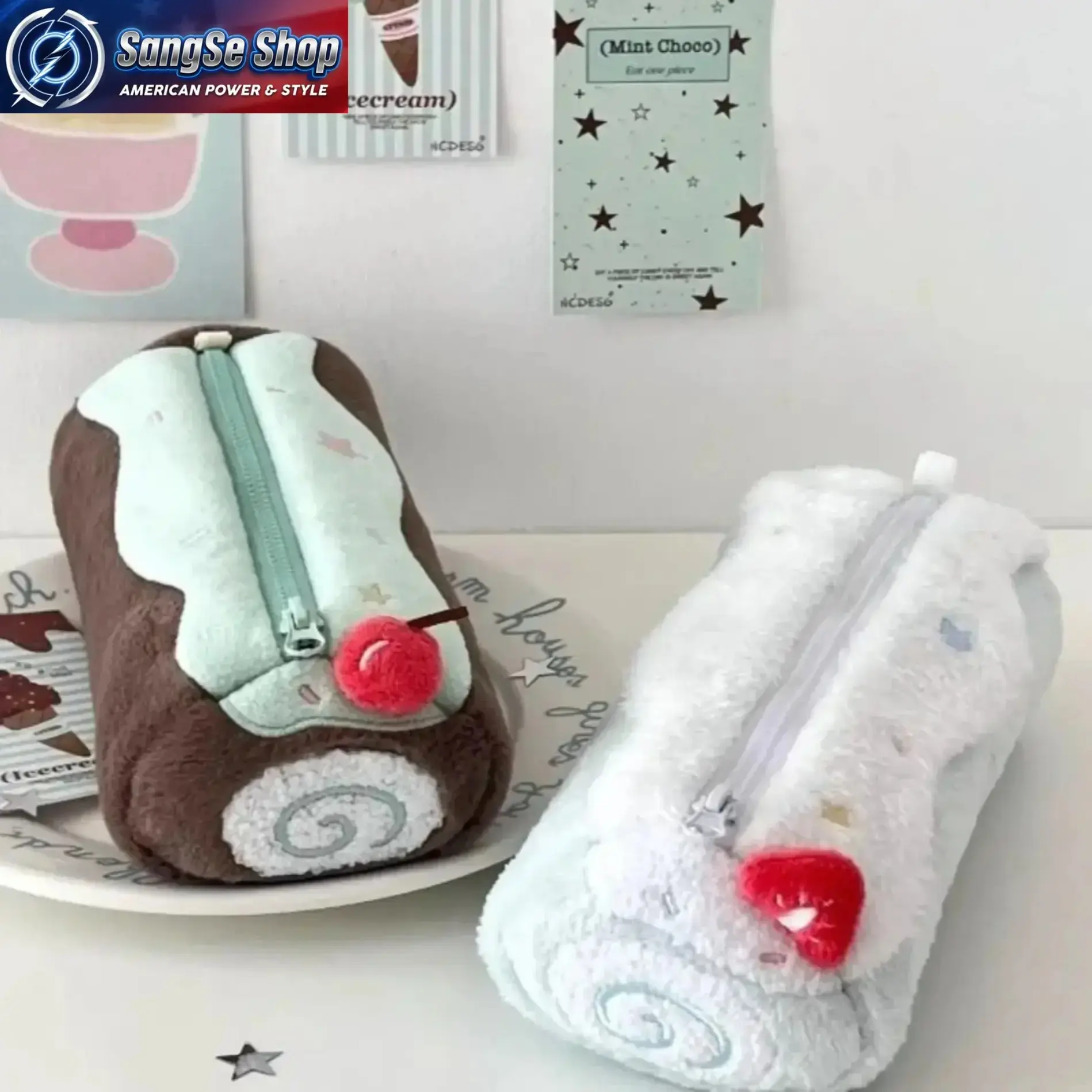 Kawaii Fuzzy Plush Pencil Pouch, Large-Capacity Pen Organizer for Students, Cute Desk Decor and Back to School Supplies Gift, Soft Zipper Bag