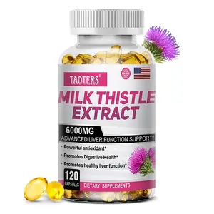 Taoters Milk Thistle Health Supplement,Supports Digestive health and Liver protection,120 Capsules