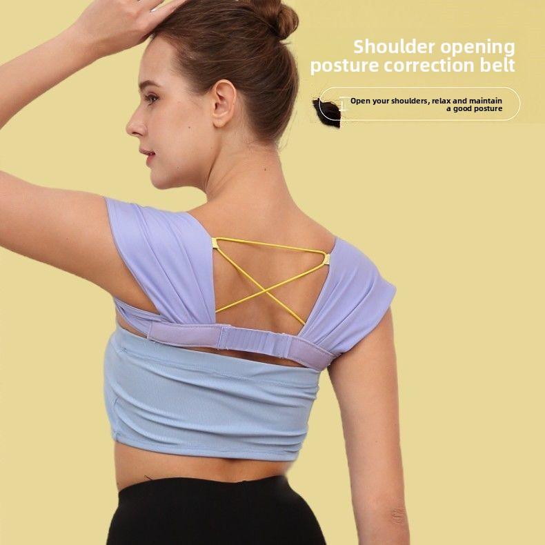 Open shoulder posture strap corrective strap anti-hunchback aligner elastic adult female invisible beauty  wear Correction Back Support