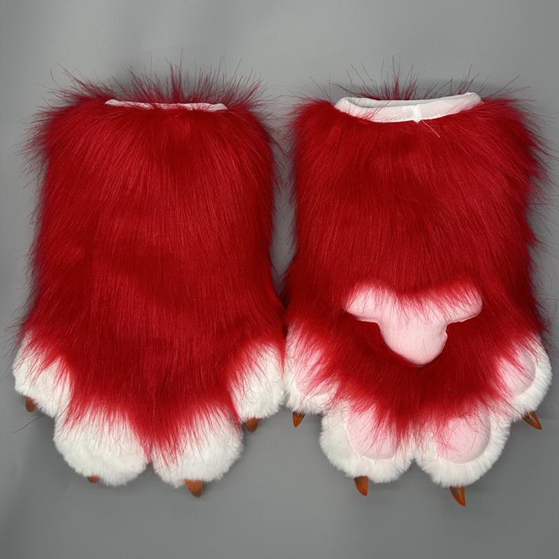 Fursuit paws gloves Furry Claw Gloves Built-in Whistle Decompression Toys Costume Party Accessories for cosplay