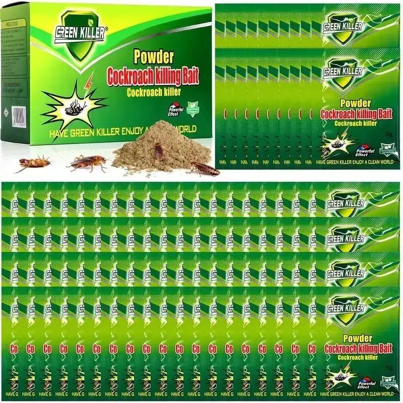 Cockroach Bait Powder (50 Packets) - Fast-Acting Pest Control,  Cockroach Kill Solution for Indoor Use, Kitchens & Enclosed Spaces