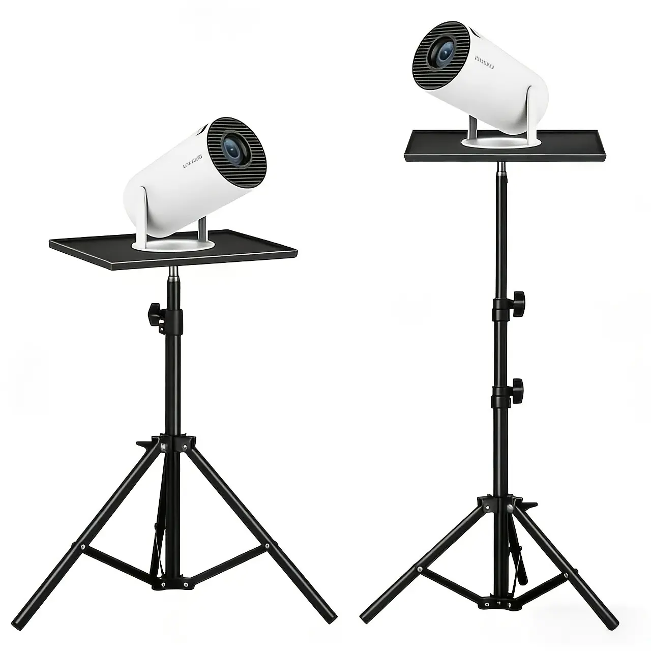 160cm Universal Projector Light Stand with Gimbal, No Drilling, Portable Home Floor Stand, Thickened Adjustable Tripod Base