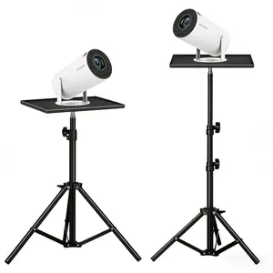 160cm Universal Projector Light Stand with Gimbal, No Drilling, Portable Home Floor Stand, Thickened Adjustable Tripod Base