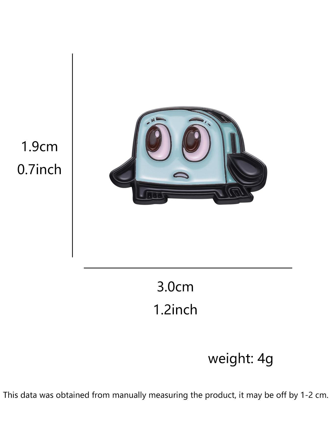 Cute Cartoon Bread Machine Design Brooch, Fashion Brooch for Daily Clothing Decor,  Enamel Pin Suitable for Backpacks, Jeans, Scarves, Hats Decoration, Fashion Accessory, Hat Pins, Alloy Brooch Pin