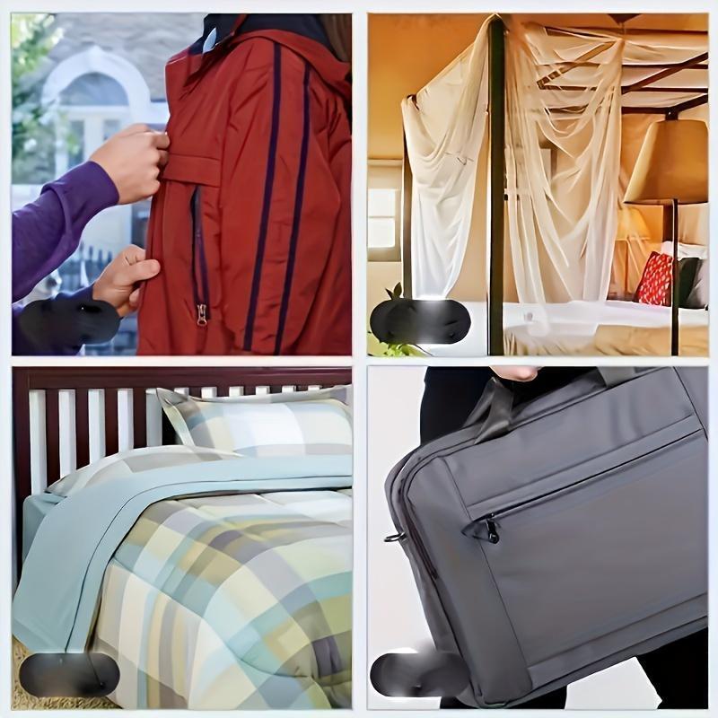 6/12/18pcs Zipper Fix Kit - Easy-Install Emergency Repair Buckles Black Compatible with Clothing