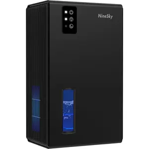 Dehumidifier, 1000 sq.ft Dehumidifiers for Home with 95oz Large Water Tank,Quiet Dehumidifier with 7-Color Ambient Light & Auto Shut Off, Dehumidifier for Basement, Bedroom, Bathroom (Black)