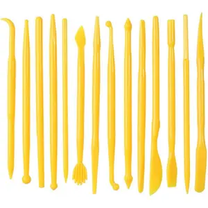 Clay Tools, 14- DIY Plastic Polymer Carving Set Clay Kit Pottery Modeling for Carving, Styling, Embossing, Suitable Beginner