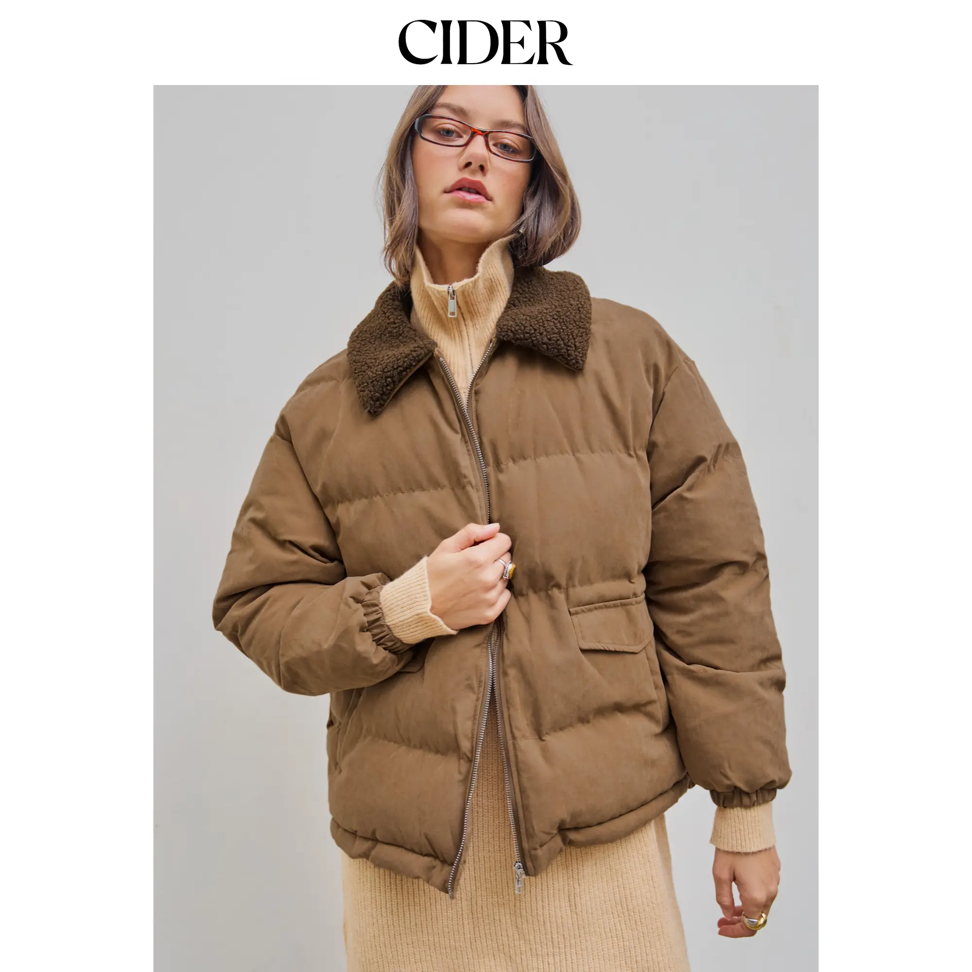 Cider [size 2-10] Teddy Collar Pocket Puffer Jacket SummerFinds