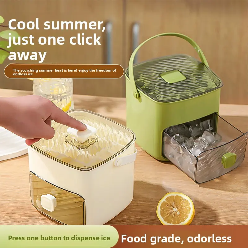 Portable 48-compartment ice cube tray, ice cube mold, ice-making tool, food-grade, large-capacity, household press-type ice tray
