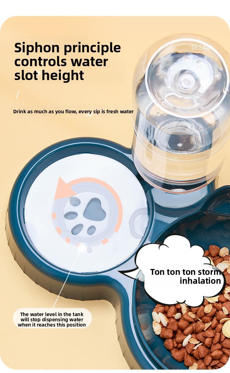 Tilted Cat Dog Double Bowls Neck Protection Anti-Spill Food Water Feeder Anti-Slip Cat Bowl for Cats Dogs Rechargeable Livestock Prod with Flexible Shaft pet stuff pepper spray dog bugs detector reverse slow feeder shaped harness silicone raised food bowl