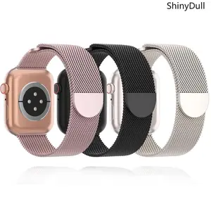 3 Pack Stainless Steel Magnetic Watch Bands, Metal Replacement Straps 38-49mm Compatible with Apple Watch Series 4-11 SE Ultra Ultra 3, Premium Smart Watch Accessory