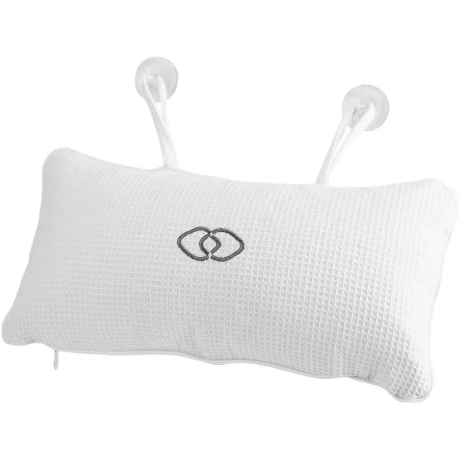 Bathtub  Pillow - Bath Cushion Bath Pillows White -  Pillow with Suction Cups,Supports  and ,for Hot Tub   Jacuzzi Bathtub  Rest, Comfortable & Soft