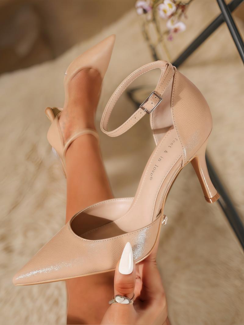 Women's Elegant Solid Color Pointed Toe High Heel Shoes, Fashionable Shoes for Daily Wear, Lightweight Breathable Comfortable Shoes for Women