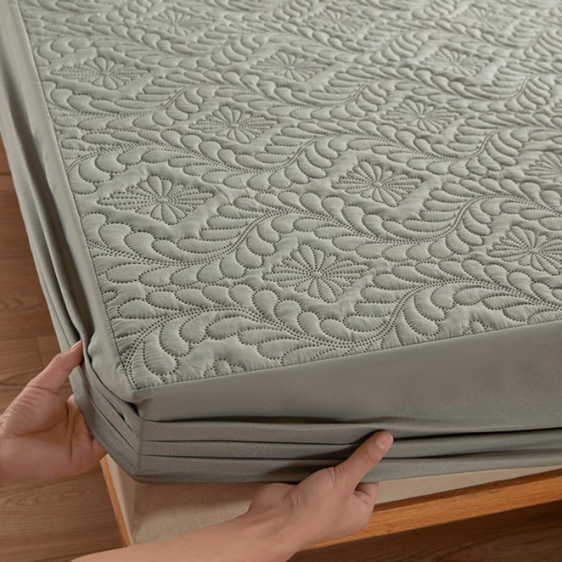 Solid Color Waterproof Mattress Protector Set, 3 Counts/set Including 1 Count Fitted Sheet & 2 Counts Pillowcase, Mattress Protector for Home Bedroom, Mattress Cover Protector