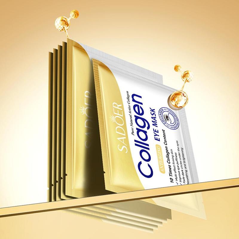 10 Pcs Crystal Collagen Eye Mask: Firm, Moisturize & Eliminate Dark Circles & Lines