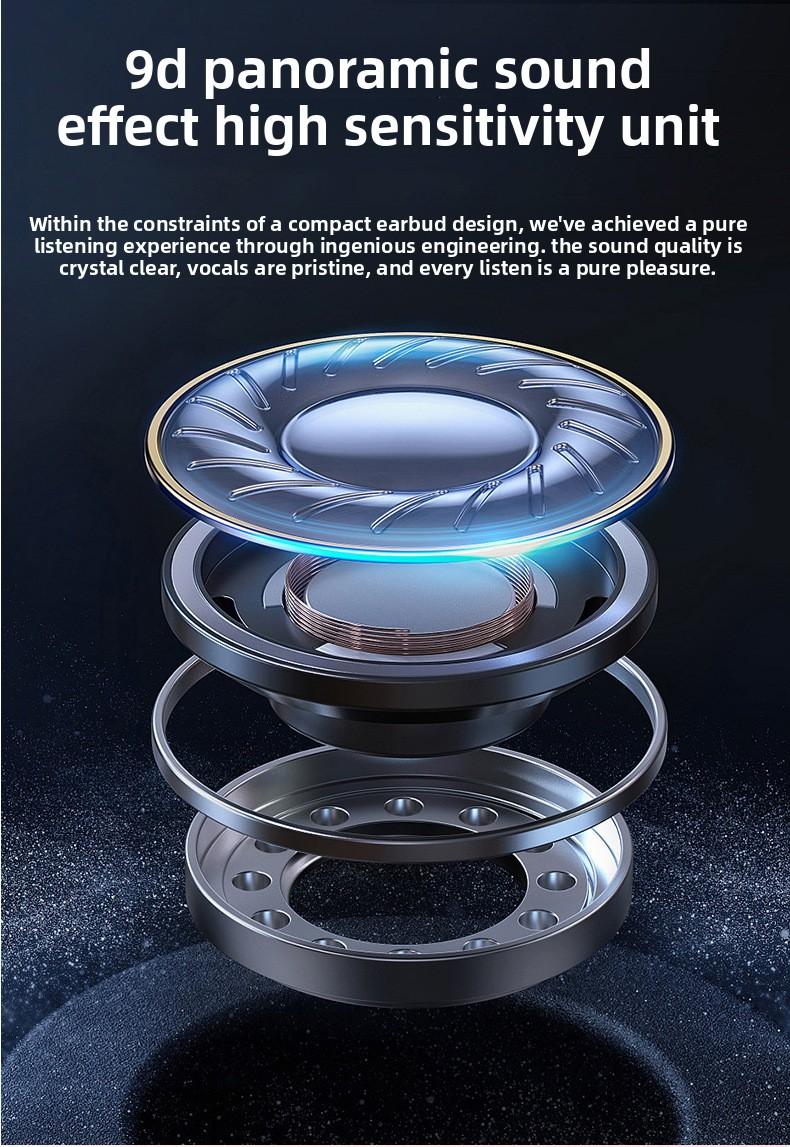 2026 New Model Clip-on Wireless Bluetooth Earphones with Binaural Stereo Sound, Smart Call Noise Cancellation