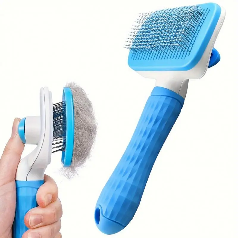 Easy-To-Clean Pet Grooming Brush, Gentle Deshedding Tool for Dogs and Cats, Massage Skin, Remove Loose Fur, Ideal for Pet Care