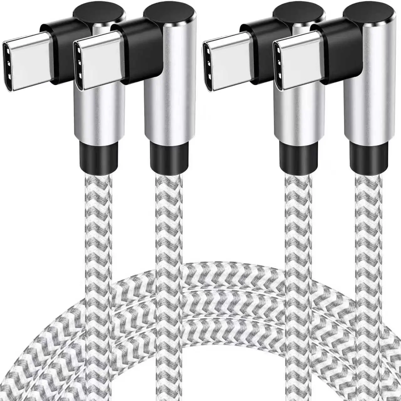USB C  6ft 2Pack, 60W   90  Nylon Braided Cord