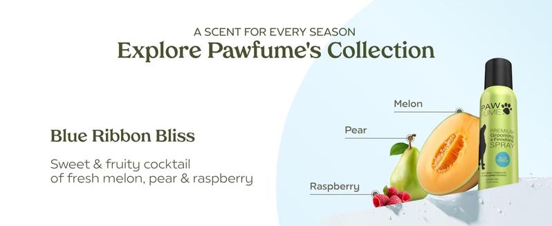 PAWFUME Premium Grooming Spray Dog Spray Deodorizer Perfume for Dogs - Dog Cologne Spray Long Lasting Dog Sprays - Dog Perfume Spray Long Lasting After Bath- Dog deodorizing Spray (Blue Ribbon)