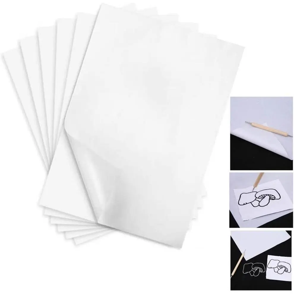 50 Sheets White Carbon Transfer Paper Tracing Copy Paper, Idea for /Paper/Canvas and Other Art Surfaces Tracing Copy(A4/8.3 x 11.5 Inches)