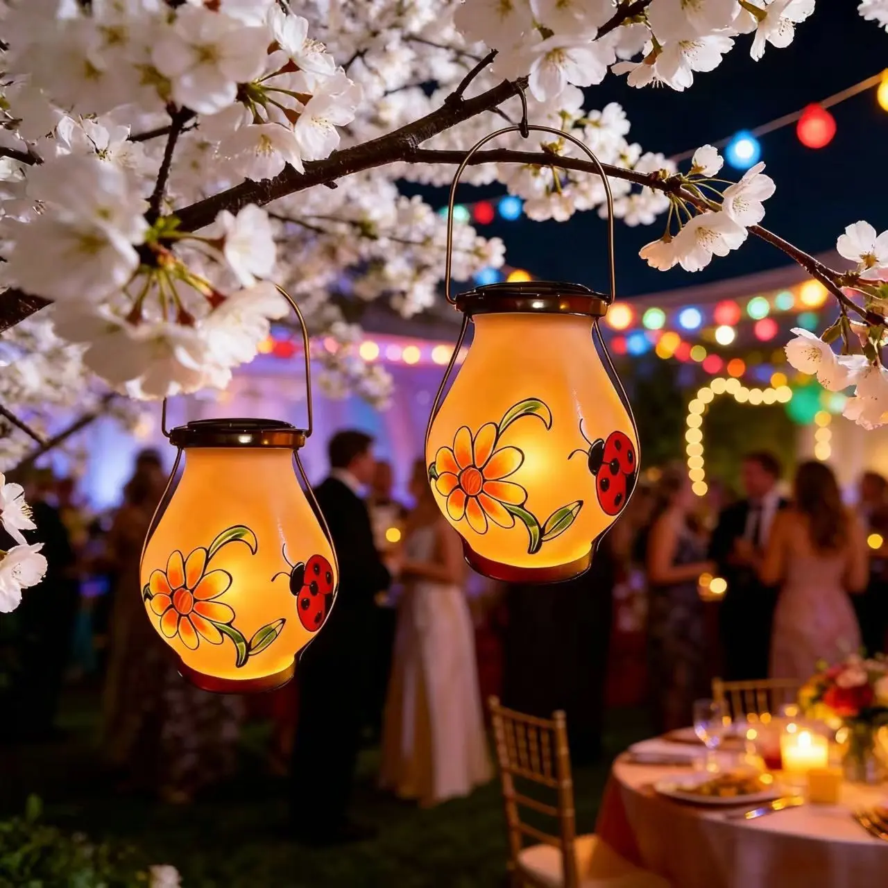 Vintage Iron Flame Solar Lantern, Outdoor Waterproof Fake Fire Light, Hollow Iron Handheld Garden Decor, Festival Lighting