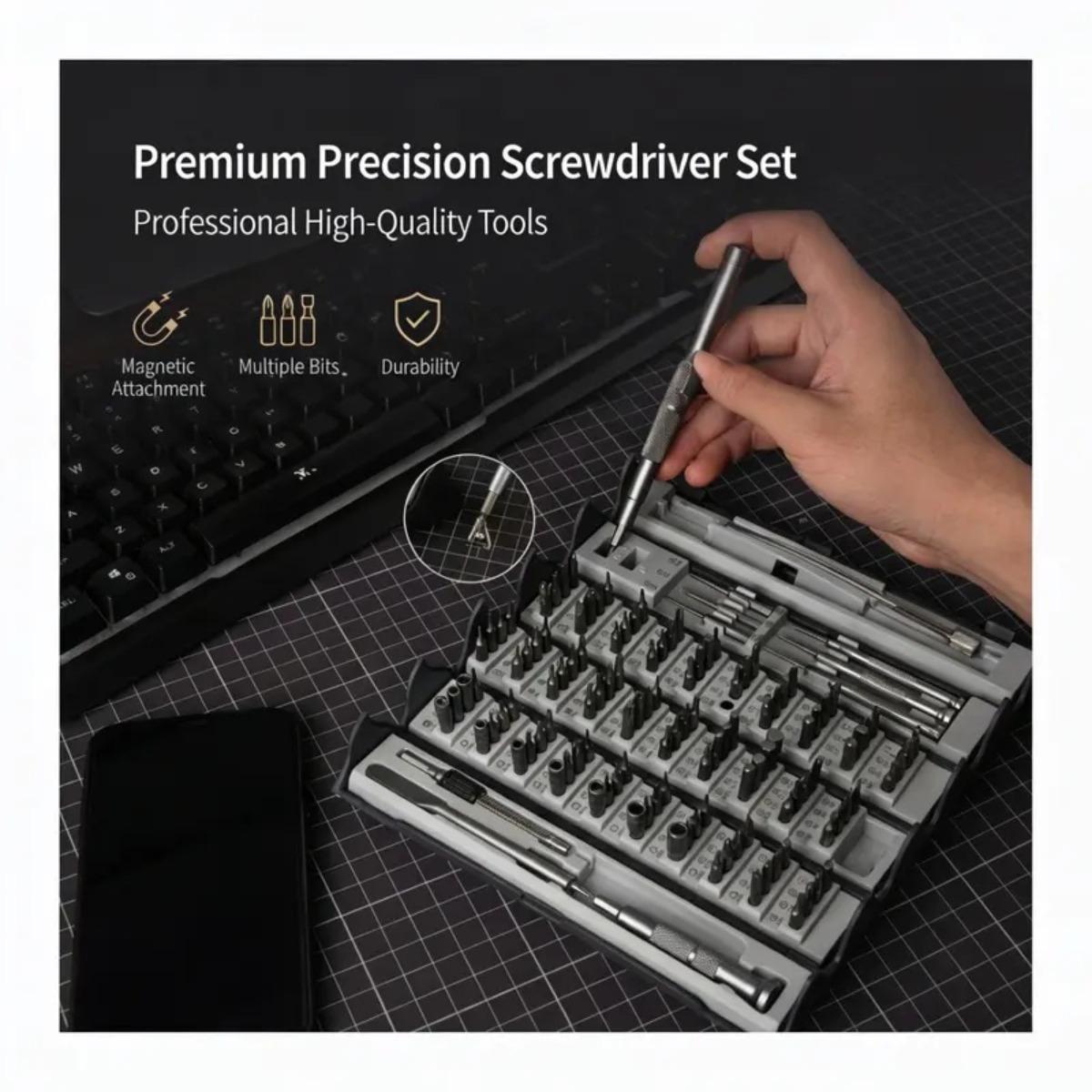 128-In-1 Magnetic Precision Screwdriver Set, Bamboo Stick Design Multi-Functional Home & Office Repair Tool, Perfect Valentine's Day Gift for Boyfriend Husband #GLOBAL PICKS Kit car Removal Portable