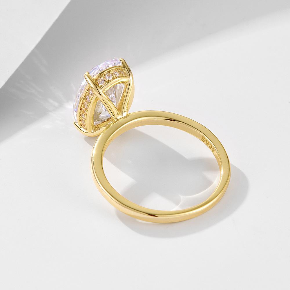 4.5 Carat Oval Engagement Rings Set for Women| Dainty Cubic Zirconia Wedding Sets Promise Rings for Her Jewelry Gifts Size 4-11