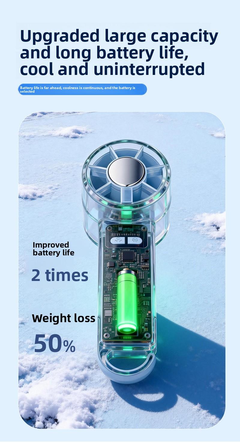 New USB Handheld Fan, Semiconductor Cooling Fan, Five-Speed High-Speed Turbo Fan